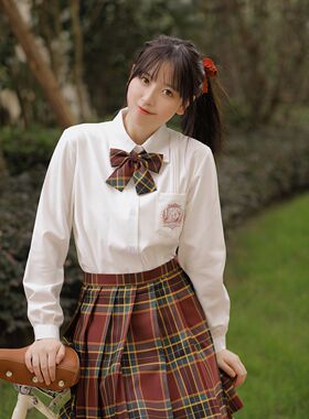 山楂树之恋JK制服裙同格领结 领带 学生格子日系学院风蝴蝶结