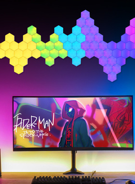 nanolea奇光板RGB电竞Cololigh量子灯AI拾音声控WIFI蜂窝灯