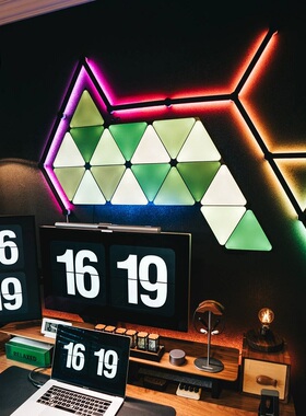 RGB幻彩拼接智能电竞声控LED氛围灯nanolea星座灯拾音装饰奇光板