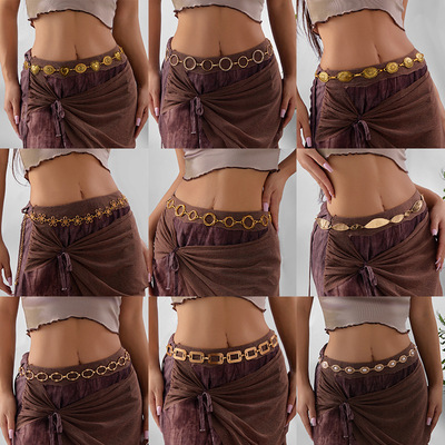 Retro waist chain women's dress accessories body chain女腰链