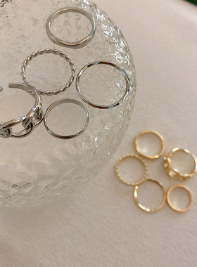 Korean-style fashion combination ring accessories跨境戒指女