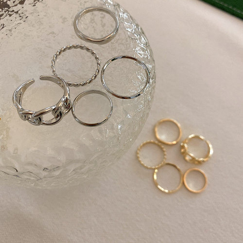 Korean-style fashion combination ring accessories跨境戒指女