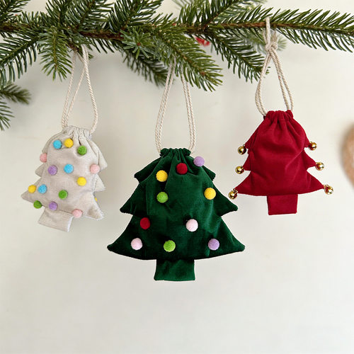 Christmas tree decoration pendant bundle bag圣诞树束口袋挂件