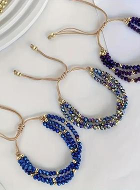 Bohemian niche handcrafted beaded bracelet for ladies手链女