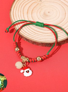 Luminous Christmas woven bracelet women's jewelry圣诞节手链