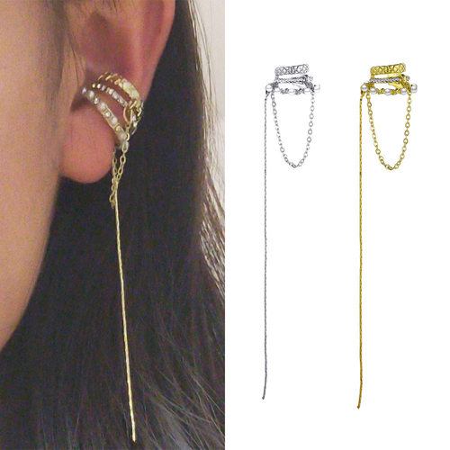 Earring trend dangling ear bar clasp single piece女耳夹单只