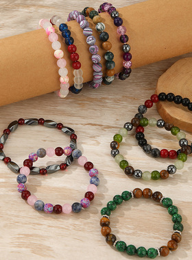 European American Beaded Bracelet Women's Jewelry女甜美手串