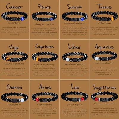 Hot-selling elastic bracelets for the 12 zodiac signs手链男