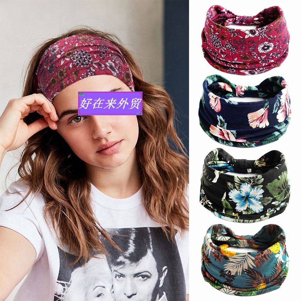 Bohemian Yoga Sports Hairband Sweat-absorbent headband women图片
