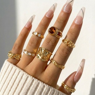 Cross-border alloy ring set - Women's jewelry set跨境女戒指