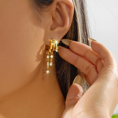 Cross-border fashion fringed ear cuff women's style跨境耳饰