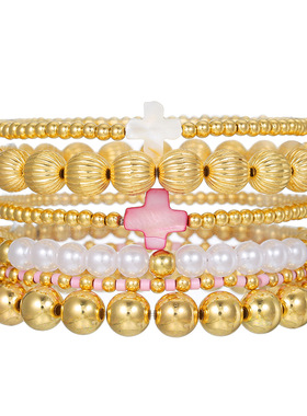 New shell cross bracelet and pearl bracelet for ladies女手镯