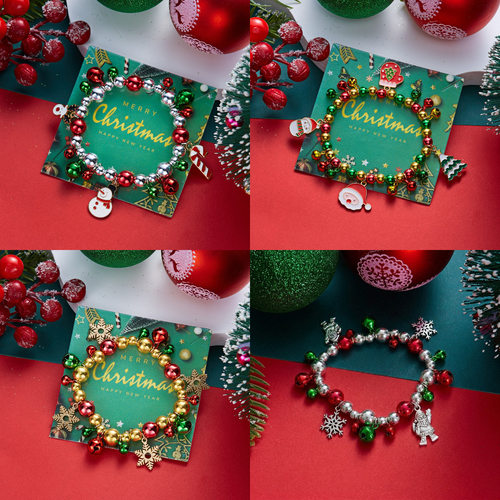 Christmas Women's Snowflake Bell Bracelet Party圣诞节女手链