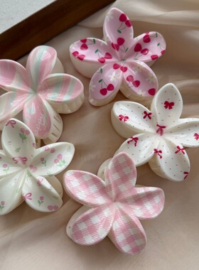 Eggplant flower hairpin with sweet design for women's style