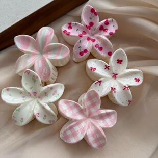 Eggplant flower hairpin with sweet design for women's style