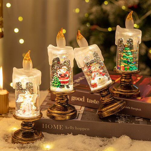 Christmas decorations snow-flake cartoon crystal ball light