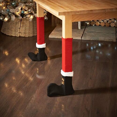Christmas chair foot cover for wine bottle decoration圣诞节