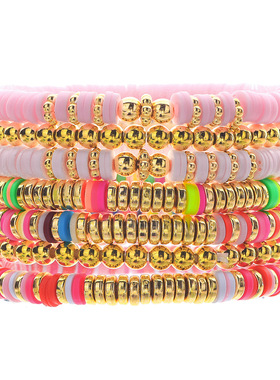 Hot girls handmade summer beach bracelet set欧美女士潮流手链