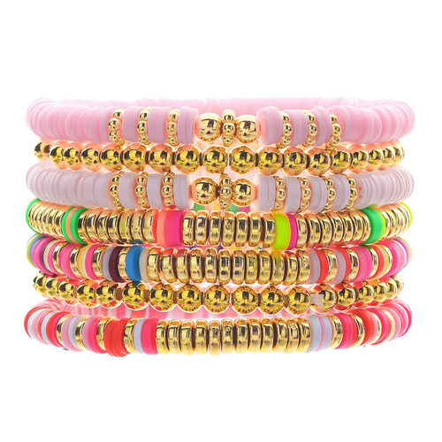 Hot girls handmade summer beach bracelet set欧美女士潮流手链