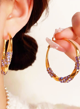 Women's unique ear studs with exaggerated ear cuffs跨境耳圈