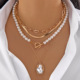 multi pendant layer Women necklace jewelry collar chain跨境