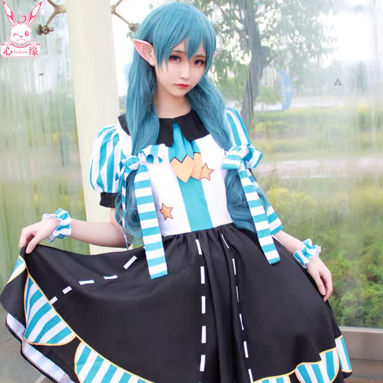 心缘已授权 凹凸世界雷狮性转cos服日常软妹裙cosplay服装假发