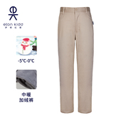 藏青色保暖双层摇粒绒休闲长裤 伊顿纪德2025冬款 儿童装 16K062