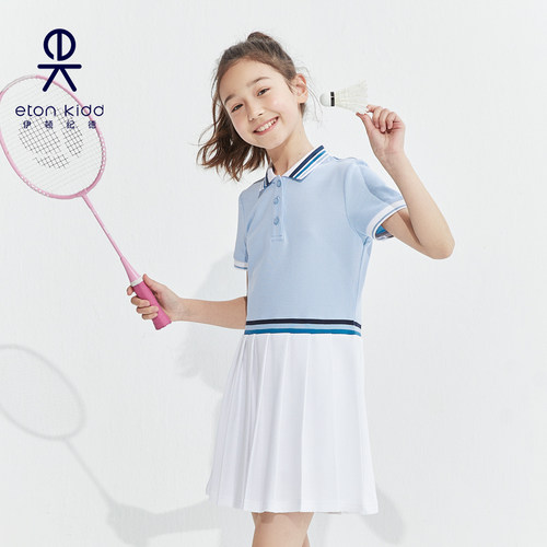 【清仓特价】伊顿纪德儿童装淑女短袖连衣裙2025夏季新款女童裙子