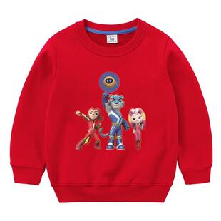宇宙护卫队衣服秋冬季男童加绒卫衣2026新款儿童保暖上衣女童冬装
