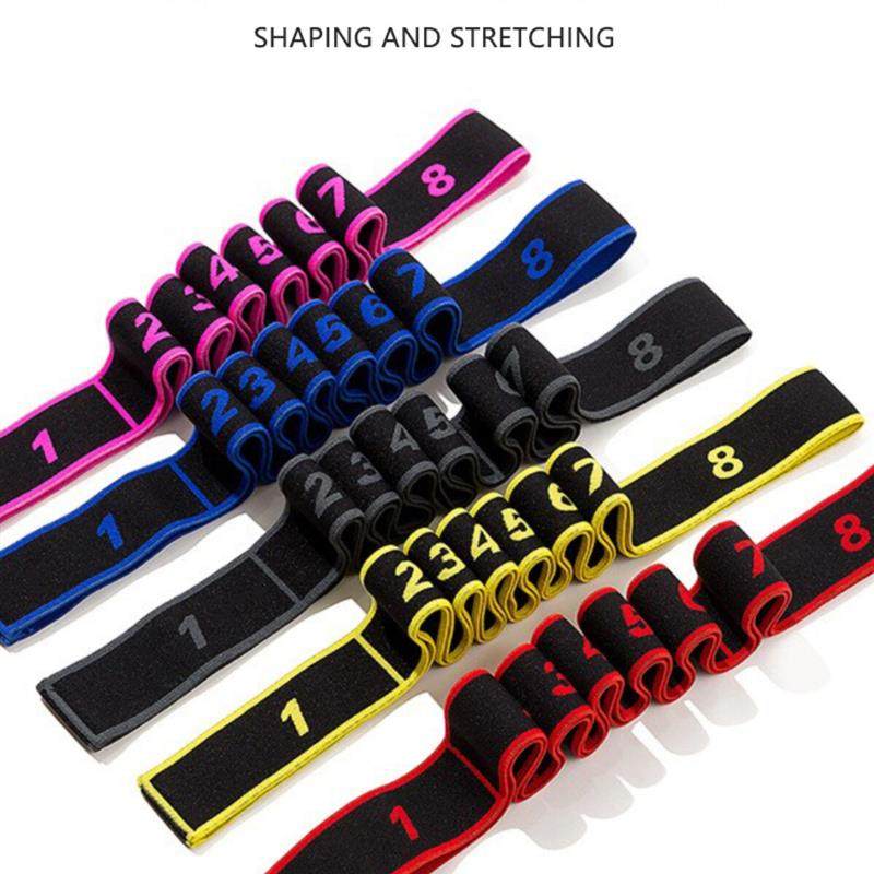 瑜伽带瑜伽多段伸展带拉丁舞弹力带纠正姿势拉力带8格松紧弹力带