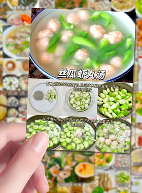 96张传统中医养生脾胃调理食谱贴画五脏六腑美食制作指南装饰di贴