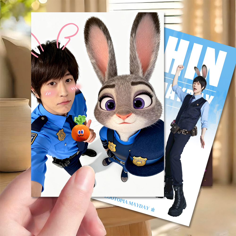 爆款联名】阿信兔子警官小卡疯狂动物城陈信宏魔魔胡萝卜联名周边