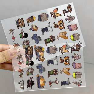 72张疯狂动物城转印贴朱迪狐尼克马市长可爱卡通Q版diy水晶标贴画