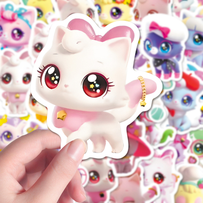 148张Q版愿望喵喵贴纸卡通动漫萌物装饰手账diy创意手机行李箱贴