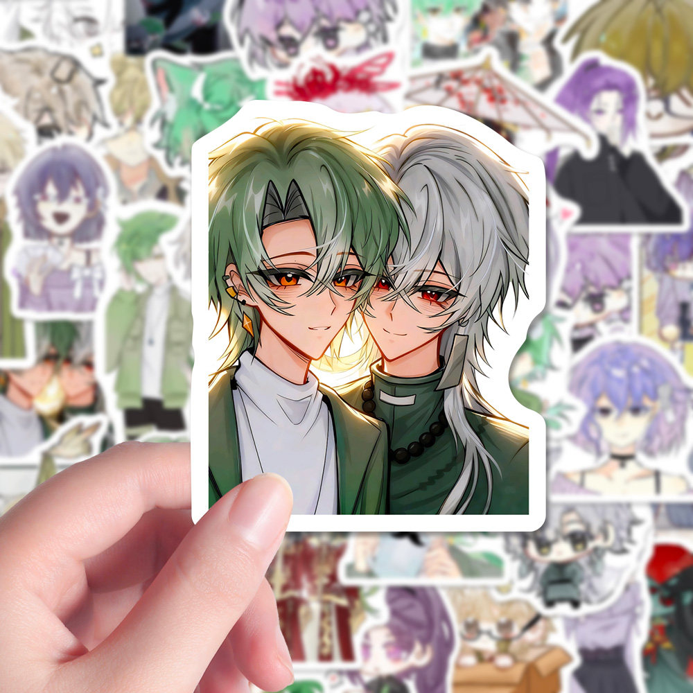 166张邪神同人贴纸二次元动漫病院小队墨然苏暮雨周边q版装饰贴画