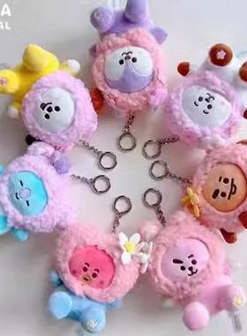 ins韩国BT21樱花系列毛绒玩偶公仔可爱卡通BTS包挂饰礼物萌
