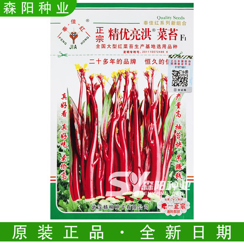 丰佳红早熟脆甜亮红菜苔种子