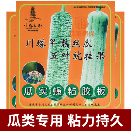 川塔丝瓜专用瓜实蝇粘胶板英格尔实蝇害虫诱捕黄板粘虫板雌雄双杀