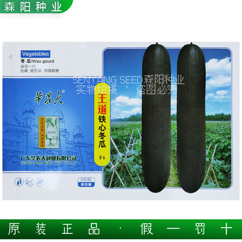 华农大王道铁心冬瓜种子高产长炮弹墨地龙铁心二号黑铁龙冬瓜桂蔬