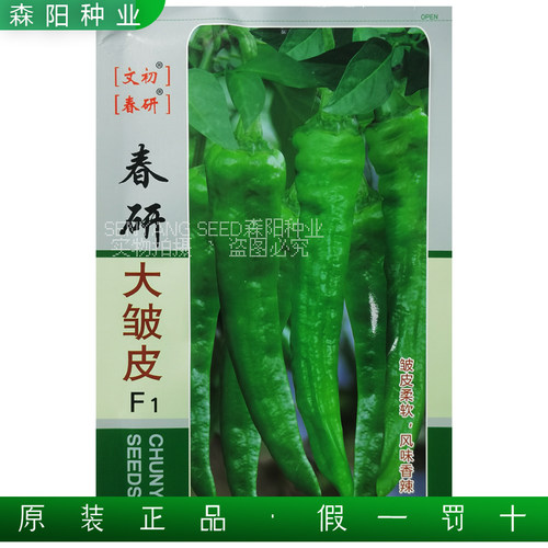 春研大皱皮辣椒种早熟特长牛角椒