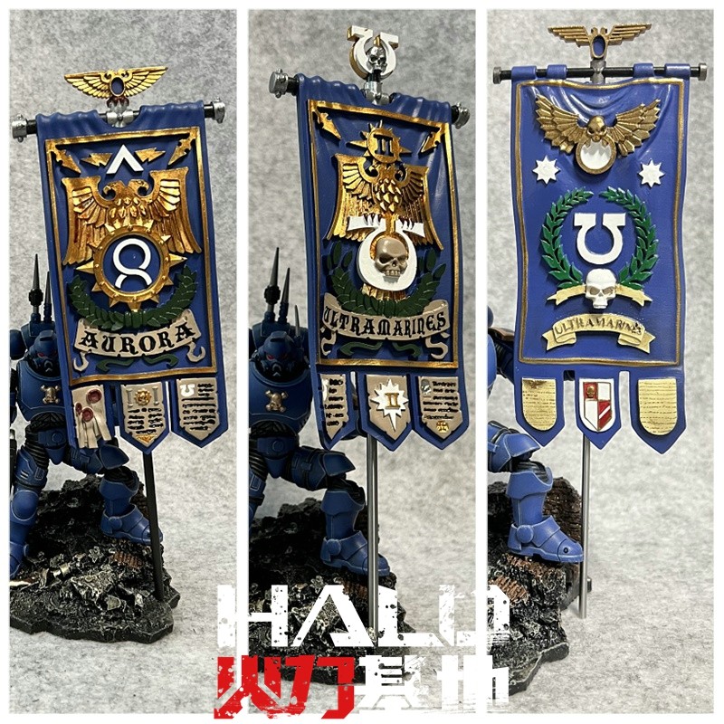适配暗源joytoy 战锤40K 1/18极限战士战旗旗帜圣洁印记DIY配件
