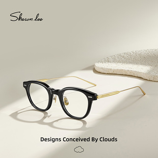 Shawnlee眼镜架显脸小女钛架超轻防蓝光近视可配度数舒适男款大脸