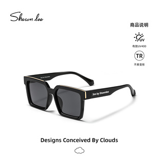 Shawnlee大脸墨镜男夏高级感痞帅偏光太阳镜开车专用防紫外线强光