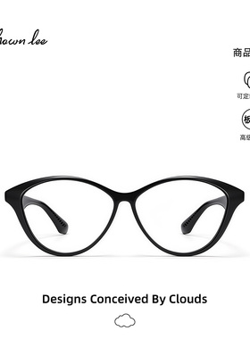 Shawnlee复古猫眼近视眼镜女超轻防蓝光眼镜框可配度数平光镜