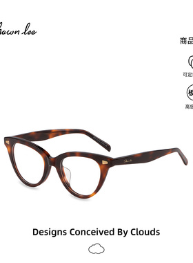 Shawnlee2026新款复古典雅猫眼镜框女欧美风防蓝光近视眼镜配度数