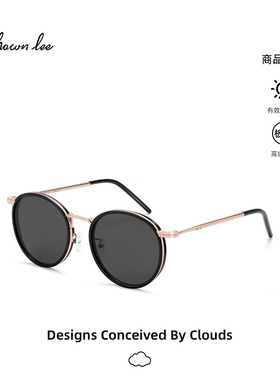 Shawnlee2026新款太阳眼镜韩国圆框墨镜女时尚板材男防紫外线防晒