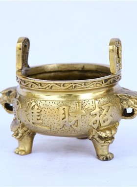 纯铜有求必应寺庙供奉礼佛香薰炉