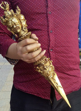 纯铜普巴杵降魔杵金刚杵保平安