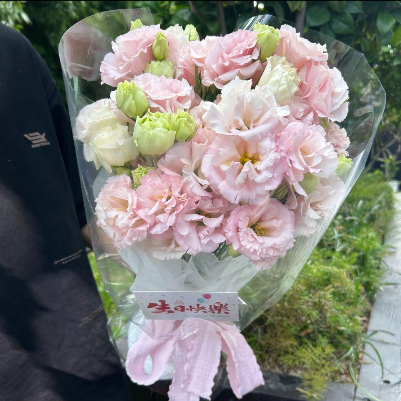 云南基地直发粉色桔梗送女友花束