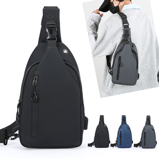 多功能男包户外大容量胸包休闲简约潮流单肩斜挎包出行背包